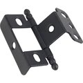 Hardware Resources 270° Full Wrap for 3/4" Framex3/4" Door, Inset Flush Ball Tip Hinge - Matte Black 0128MB